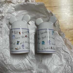 Disney White and Purple Ceramic Shakers
